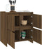 vidaXL - Dressoir - 70x41x75 - cm - bewerkt - hout - bruin - eikenkleur