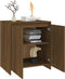 vidaXL - Dressoir - 70x41x75 - cm - bewerkt - hout - bruin - eikenkleur