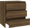 vidaXL - Dressoir - 70x41x75 - cm - bewerkt - hout - bruin - eikenkleur