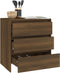 vidaXL - Dressoir - 70x41x75 - cm - bewerkt - hout - bruin - eikenkleur