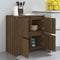 vidaXL - Dressoir - 70x41x75 - cm - bewerkt - hout - bruin - eikenkleur