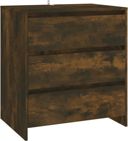 vidaXL - Dressoir - 70x41x75 - cm - bewerkt - hout - gerookt - eikenkleurig