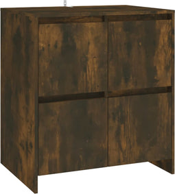 vidaXL - Dressoir - 70x41x75 - cm - bewerkt - hout - gerookt - eikenkleurig