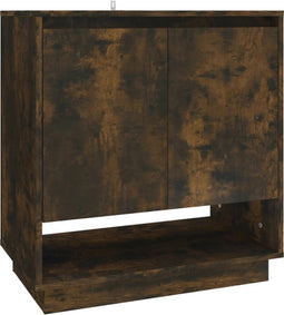 vidaXL - Dressoir - 70x41x75 - cm - bewerkt - hout - gerookt - eikenkleurig