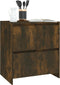 vidaXL - Dressoir - 70x41x75 - cm - bewerkt - hout - gerookt - eikenkleurig