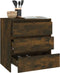 vidaXL - Dressoir - 70x41x75 - cm - bewerkt - hout - gerookt - eikenkleurig