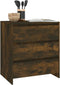 vidaXL - Dressoir - 70x41x75 - cm - bewerkt - hout - gerookt - eikenkleurig