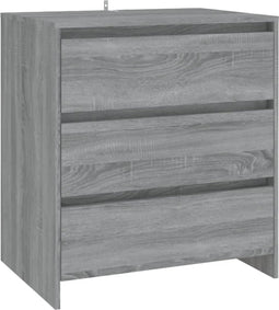 vidaXL - Dressoir - 70x41x75 - cm - bewerkt - hout - grijs - sonoma - eikenkleurig