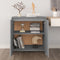 vidaXL - Dressoir - 70x41x75 - cm - bewerkt - hout - grijs - sonoma - eikenkleurig