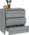 vidaXL - Dressoir - 70x41x75 - cm - bewerkt - hout - grijs - sonoma - eikenkleurig