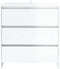 vidaXL - Dressoir - 70x41x75 - cm - bewerkt - hout - hoogglans - wit