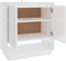 vidaXL - Dressoir - 70x41x75 - cm - bewerkt - hout - hoogglans - wit
