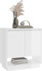 vidaXL - Dressoir - 70x41x75 - cm - bewerkt - hout - hoogglans - wit