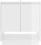 vidaXL - Dressoir - 70x41x75 - cm - bewerkt - hout - hoogglans - wit