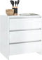 vidaXL - Dressoir - 70x41x75 - cm - bewerkt - hout - hoogglans - wit