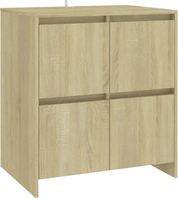 vidaXL - Dressoir - 70x41x75 - cm - bewerkt - hout - sonoma - eikenkleurig