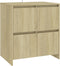 vidaXL - Dressoir - 70x41x75 - cm - bewerkt - hout - sonoma - eikenkleurig