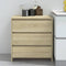 vidaXL - Dressoir - 70x41x75 - cm - bewerkt - hout - sonoma - eikenkleurig