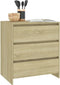 vidaXL - Dressoir - 70x41x75 - cm - bewerkt - hout - sonoma - eikenkleurig