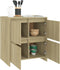 vidaXL - Dressoir - 70x41x75 - cm - bewerkt - hout - sonoma - eikenkleurig