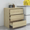vidaXL - Dressoir - 70x41x75 - cm - bewerkt - hout - sonoma - eikenkleurig