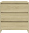 vidaXL - Dressoir - 70x41x75 - cm - bewerkt - hout - sonoma - eikenkleurig