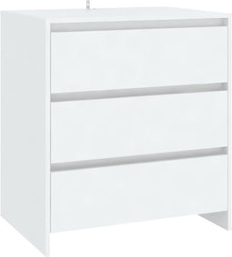 vidaXL - Dressoir - 70x41x75 - cm - bewerkt - hout - wit