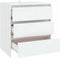 vidaXL - Dressoir - 70x41x75 - cm - bewerkt - hout - wit