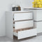 vidaXL - Dressoir - 70x41x75 - cm - bewerkt - hout - wit