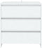 vidaXL - Dressoir - 70x41x75 - cm - bewerkt - hout - wit