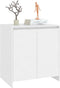 vidaXL - Dressoir - 70x41x75 - cm - bewerkt - hout - wit