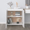 vidaXL - Dressoir - 70x41x75 - cm - bewerkt - hout - wit
