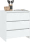 vidaXL - Dressoir - 70x41x75 - cm - bewerkt - hout - wit