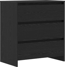 vidaXL - Dressoir - 70x41x75 - cm - bewerkt - hout - zwart - eikenkleur