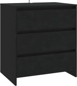 vidaXL - Dressoir - 70x41x75 - cm - bewerkt - hout - zwart