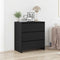 vidaXL - Dressoir - 70x41x75 - cm - bewerkt - hout - zwart - eikenkleur
