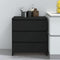 vidaXL - Dressoir - 70x41x75 - cm - bewerkt - hout - zwart