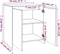 vidaXL - Dressoir - 70x41x75 - cm - bewerkt - hout - zwart