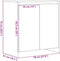 vidaXL - Dressoir - 70x41x75 - cm - bewerkt - hout - zwart - eikenkleur