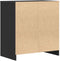 vidaXL - Dressoir - 70x41x75 - cm - bewerkt - hout - zwart - eikenkleur