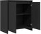 vidaXL - Dressoir - 70x41x75 - cm - bewerkt - hout - zwart - eikenkleur