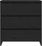 vidaXL - Dressoir - 70x41x75 - cm - bewerkt - hout - zwart - eikenkleur
