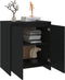 vidaXL - Dressoir - 70x41x75 - cm - bewerkt - hout - zwart