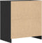 vidaXL - Dressoir - 70x41x75 - cm - bewerkt - hout - zwart - eikenkleur