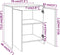 vidaXL - Dressoir - 70x41x75 - cm - bewerkt - hout - zwart