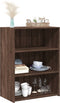 vidaXL - Dressoir - 70x41x93 - cm - bewerkt - hout - bruin - eikenkleur
