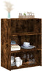 vidaXL - Dressoir - 70x41x93 - cm - bewerkt - hout - gerookt - eikenkleurig
