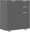 vidaXL - Dressoir - 71x35x80 - cm - spaanplaat - hoogglans - grijs