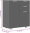 vidaXL - Dressoir - 71x35x80 - cm - spaanplaat - hoogglans - grijs