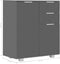 vidaXL - Dressoir - 71x35x80 - cm - spaanplaat - hoogglans - grijs